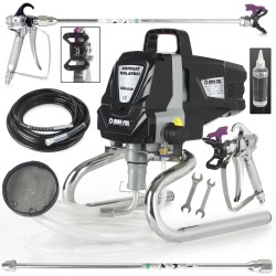 Spruzzatore Airless 1100W 1,5L/min Pistola per verniciare ad Alta Pressione Vernice Acrilica Solvente Professionale